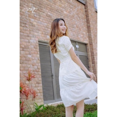 SONO - Đầm xô thêu 3 tầng