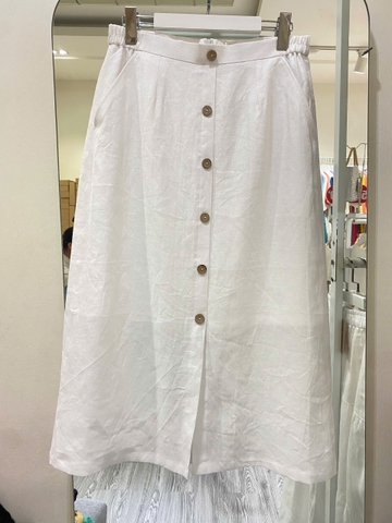 SONO - Chân váy linen nút gỗ