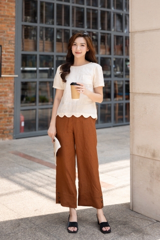 SONO - Áo linen lai lượn sóng