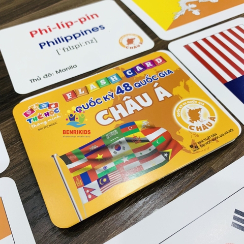 Bộ Thẻ Học Song Ngữ Chủ Đề Quốc Kỳ Các Quốc Gia Trên Thế Giới