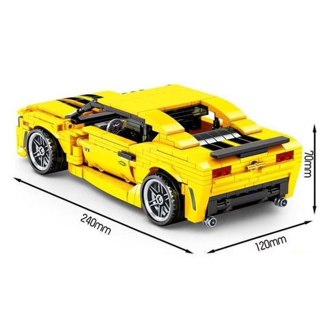 Mô Hình Xe Thể Thao Chevrolet Camaro SY BLOCK 8200 [618 Chi Tiết] Kéo Thả_Lắp Ráp Lego