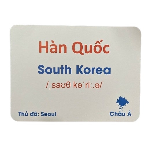 Bộ Thẻ Học Song Ngữ Chủ Đề Quốc Kỳ Các Quốc Gia Trên Thế Giới