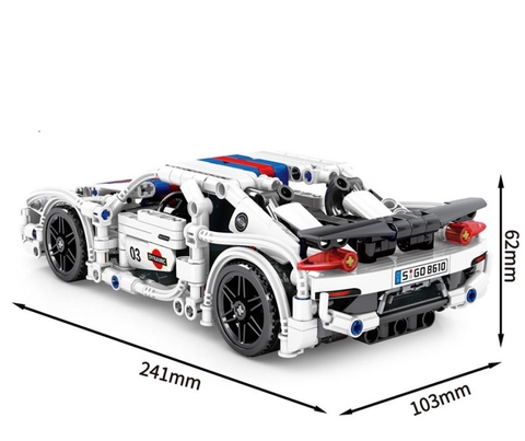 Mô Hình Xe Thể Thao Porsche_SY Block 8159 [541 Chi Tiết]_Kéo Thả_Lắp Ráp Lego