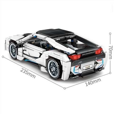 Mô Hình Xe Thể Thao BMW_SY Block 8202 [625 Chi Tiết]_Kéo Thả_Lắp Ráp Kiểu Lego