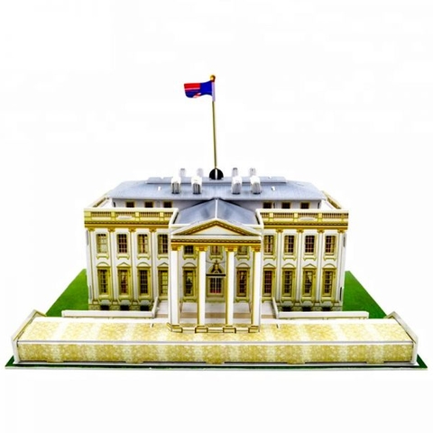 Mô Hình Giấy 3D Nhà Trắng [64 Chi Tiết]_Magic Puzzle