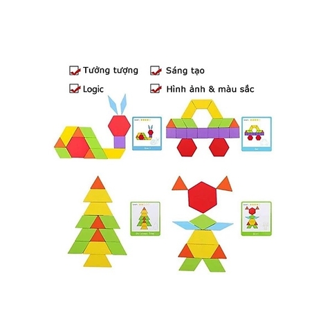 Xếp Hình Sáng Tạo Edutoys_Đồ Chơi Gỗ