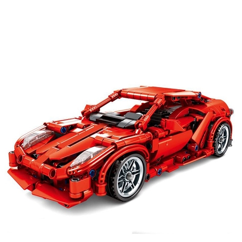 Mô Hình Siêu Xe Ferrari SY Block 8153 [603 Chi Tiết] Kéo Thả_Lắp Ráp Lego