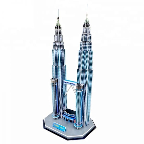 Mô Hình Giấy 3D Tháp Đôi Petronas [130 Chi Tiết]_Magic Puzzle
