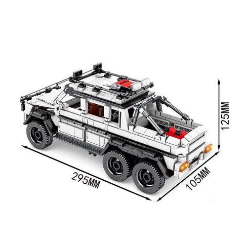 Mô Hình Xe Địa Hình Mercedes Benz G Class_SY Block 8403 [858 Chi Tiết]_Kéo Thả_Lắp Ráp Lego