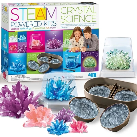 Bộ Khoa Học Tinh Thể_Đồ Chơi STEAM Khoa Học Nghiên Cứu Sự Phát Triển Của Các Tinh Thể Pha Lê Trong Tự Nhiên_Thương Hiệu 4M