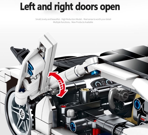 Mô Hình Xe Thể Thao BMW_SY Block 8202 [625 Chi Tiết]_Kéo Thả_Lắp Ráp Kiểu Lego