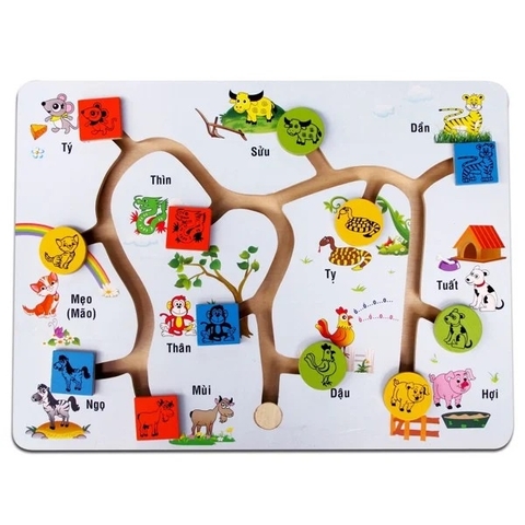 Tìm Hình 12 Con Giáp_Đồ Chơi Gỗ 64231