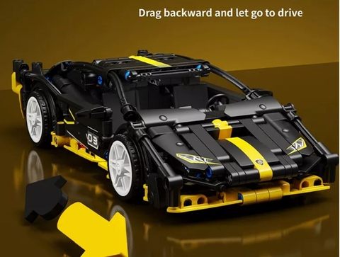 Mô Hình Siêu Xe Lamborghini Siam_SY Block 8154 [584 Chi Tiết]_Kéo Thả_Lắp Ráp Lego