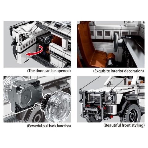 Mô Hình Xe Địa Hình Mercedes Benz G Class_SY Block 8403 [858 Chi Tiết]_Kéo Thả_Lắp Ráp Lego