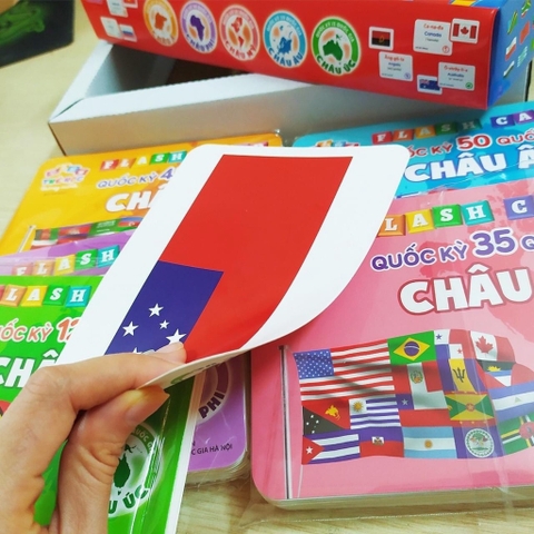Bộ Thẻ Học Song Ngữ Chủ Đề Quốc Kỳ Các Quốc Gia Trên Thế Giới