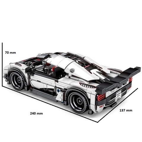 Mô Hình Siêu Xe Koenigsegg_SY Block 8303 [770 Chi Tiết]_Kéo Thả_Lắp Ráp Lego