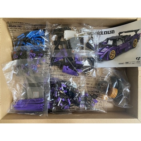 Mô Hình Siêu Xe Pagani_SY Block 8160 [464 Chi Tiết]_Kéo Thả_Lắp Ráp Lego