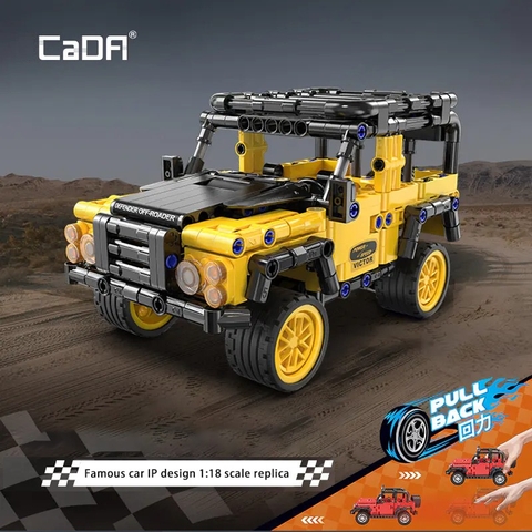 Mô Hình Xe Địa Hình Land Rover Defender_CADA C52028W [389 chi tiết]_Kéo Thả_Lắp Ráp Lego