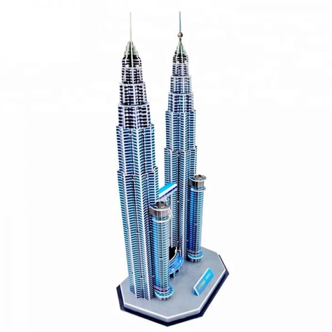 Mô Hình Giấy 3D Tháp Đôi Petronas [130 Chi Tiết]_Magic Puzzle
