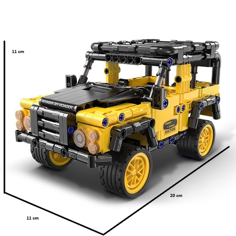Mô Hình Xe Địa Hình Land Rover Defender_CADA C52028W [389 chi tiết]_Kéo Thả_Lắp Ráp Lego