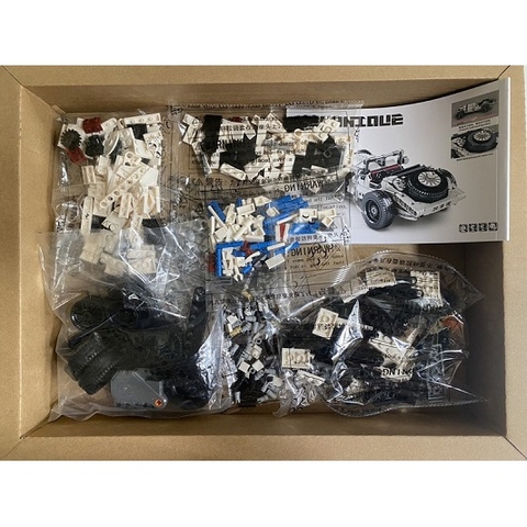 Mô Hình Xe Cổ Mercedes Benz SSK SY Block 8150 [487 Chi Tiết] Kéo Thả_Lắp Ráp Lego