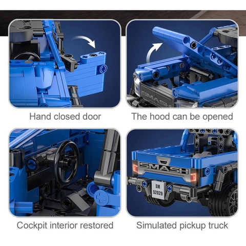 Mô Hình Xe Bán Tải Ford_CADA C52029W [390 Chi Tiết]_Kéo Thả_Lắp Ráp Lego