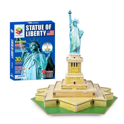 Mô Hình Giấy 3D Tượng Nữ Thần Tự Do [30 Chi Tiết]_Magic Puzzle