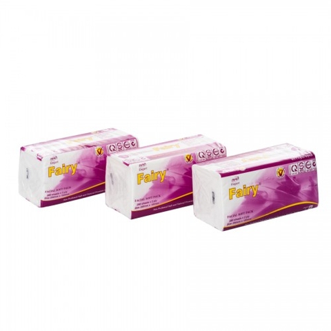 Giấy Ăn Rút Fairy 280 tờ/gói 200x195mm/gói 2 lớp, siêu dai, mềm mịn - Combo 3 gói