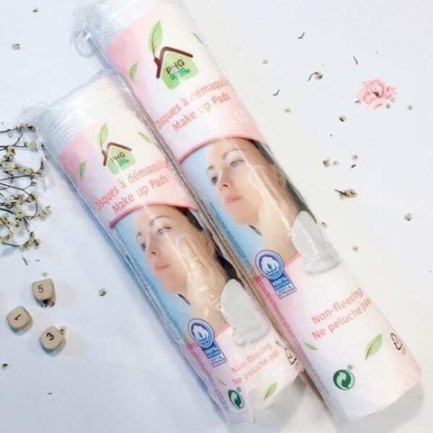 Bông tẩy trang cao cấp Green Home 120 miếng mềm mại, nhẹ nhàng-Combo 2 gói
