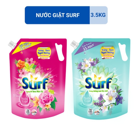 Nước giặt Surf 3.5kg hương cỏ hoa diệu kì