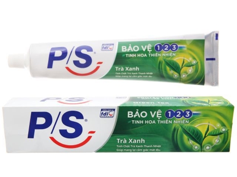Kem đánh răng P/S bảo vệ 123 Trà Xanh 180g tinh chất trà xanh thanh nhiệt - Combo 2 tuýp