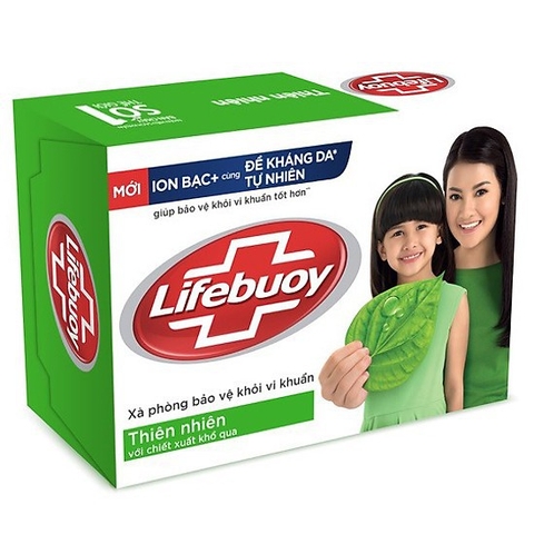 Xà bông cục diệt khuẩn Lifebuoy thiên nhiên 90g tinh chất khổ qua - Combo 3 bánh
