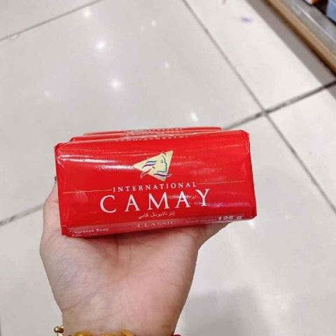 Xà bông cục Camay đỏ 125g hương thơm cổ điển - Combo 4 bánh