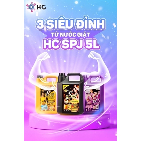 Nước giặt xả siêu đậm đặc HC SPJ Gold 6in1 5000ml hòa mình vào thế giới mùi hương