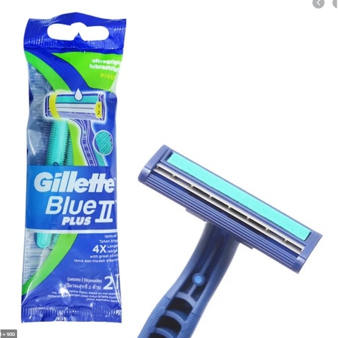 Dao cạo Gillette Blue II Plus đầu lưỡi tự động - Combo 5