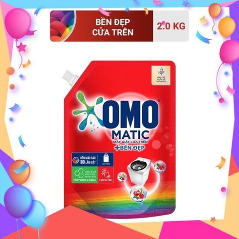 Nước giặt Omo cửa trên 2.0kg tinh dầu thơm cực đỉnh