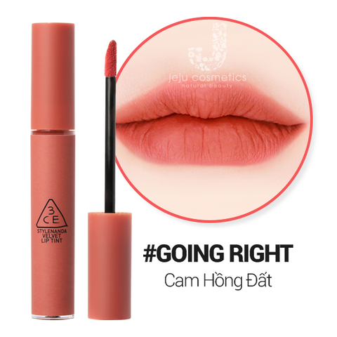 Son 3CE Velvet Lip Tint Going Right (màu cam hồng đất)