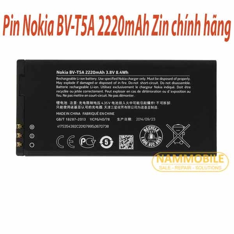 Pin Nokia Lumia 730, 735, 738 BV-T5A 2220mAh Zin