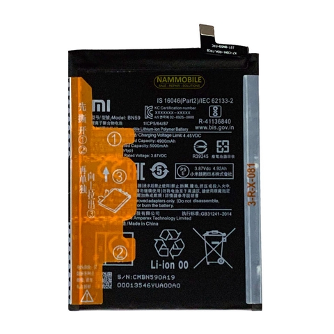 Pin Xiaomi Redmi NOTE 10, Redmi NOTE 10S BN59 5000mAh Zin + Tặng Keo Dán Pin