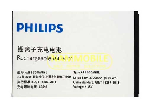 Pin Philips S358 AB2300AWML 2300mAh Zin