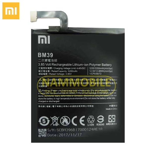 Pin Xiaomi Mi 6 BM39 3350mAh Zin + Tặng Keo Dán Pin