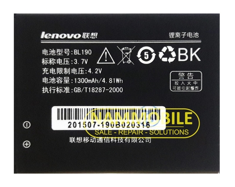 Pin LENOVO A366 A366T  BL190  1300mAh Zin