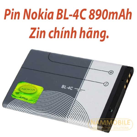 Pin Nokia 6300, 1202, 6100, 6101, 6102, 6103, 6131, 7270, 6260 BL-4C 890mAh Zin