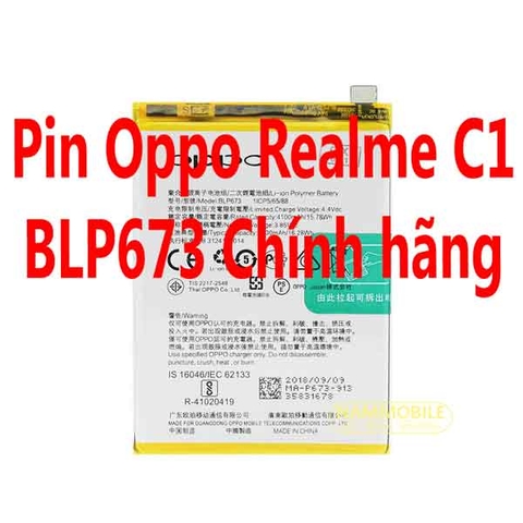 Pin Oppo Realme C1 A5 A3S A7-2018 BLP673 4230mAh Zin + Tặng Siêu Dán Pin