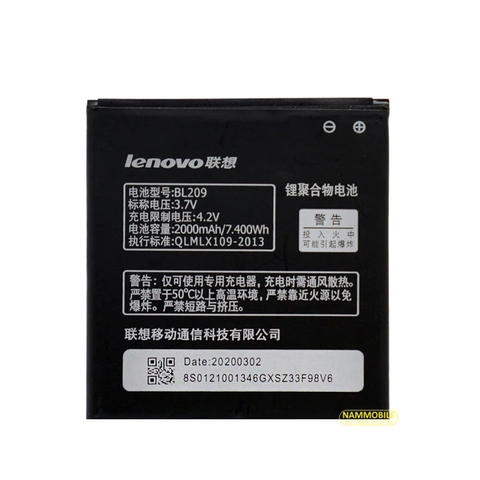Pin Lenovo A706, A760, A516, A630E, A820E, A788T, A378T, A398T BL239 2000mAh Zin