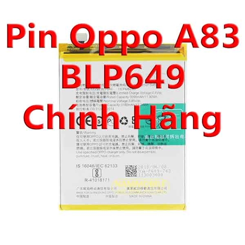 Pin Oppo A83 BLP649 3180mAh Zin + Tặng Siêu Dán Pin