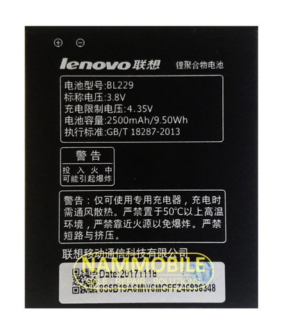 Pin LENOVO A8 A806 BL229 2500mAh Zin
