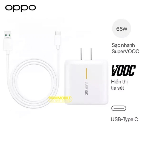 Bộ Sạc Siêu Nhanh 65W Oppo Find X2 Pro - Reno Ace Và Các Dòng OPPO Đời Cao Super VOOC Chính Hãng