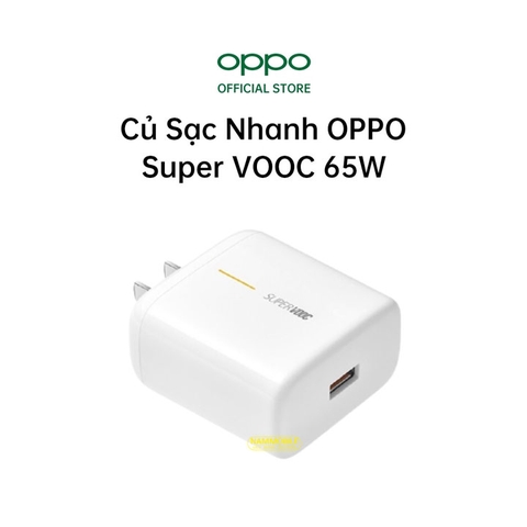 Cóc Sạc Siêu Nhanh 65W Oppo Find X2 Pro - Reno Ace Và Các Dòng OPPO Đời Cao Super VOOC Chính Hãng
