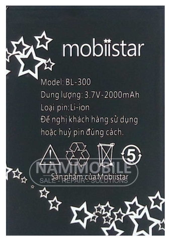 Pin Mobiistar YUNA ZUMBO BL-300 2000mAh Zin
